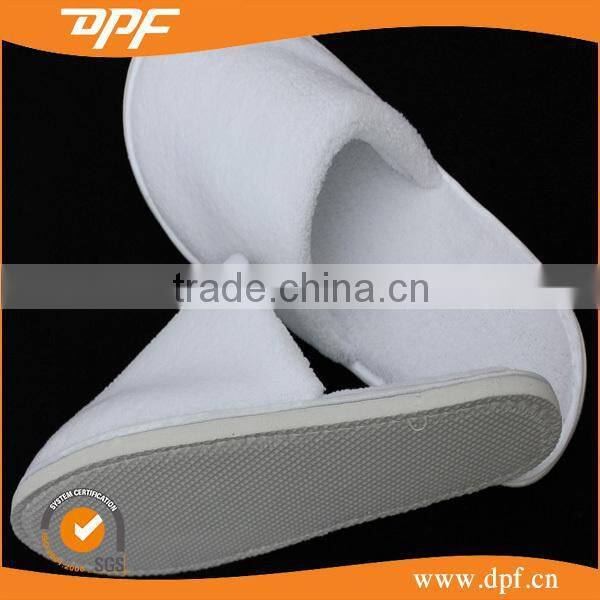 high quality 5-stars white velvet cotton disposble hotel slipper