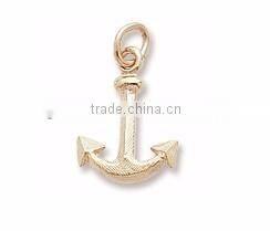alloy charms and pendants 3 Dimensional anchor charms for bracelet