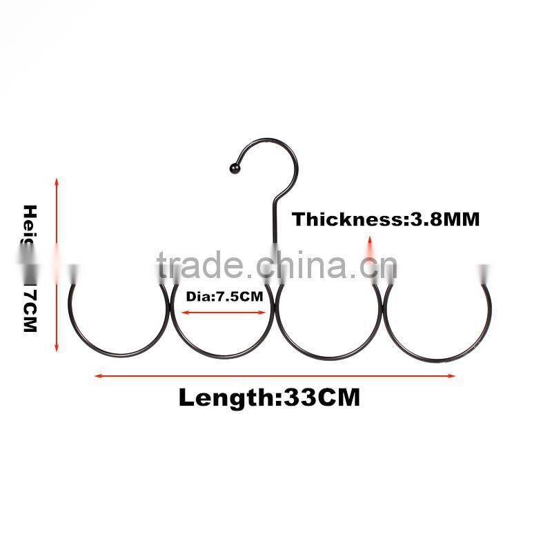 2015 Latest 6 holes Metal wire Powder coating scarf rack