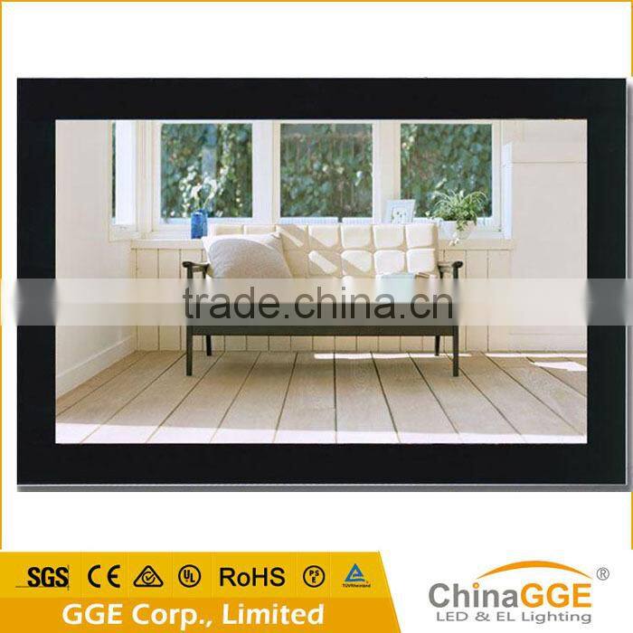 High brightness edgelit lightbox sign with black aluminum profiles