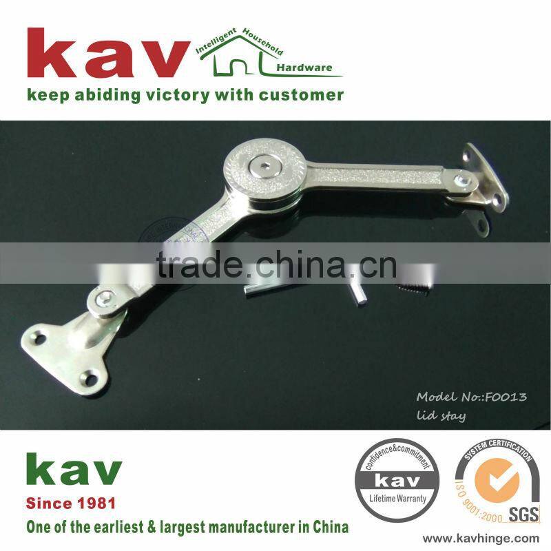 chrome plated lid stay hinge in cabinet support