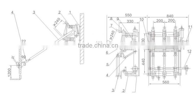 Series lndoor AC High Voltage Load Break Switch-Fuse Combination Apparatus
