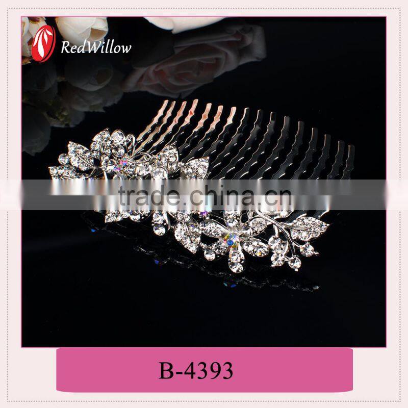 2015 New design low price rhinestone bridal hair combs