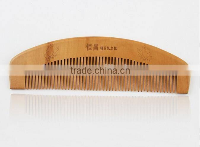 Handmade Sandalwood logo Pocket Comb Beard and Mustache Comb Hair Brush stock comb wholesale