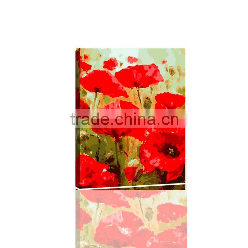 diy 038 DIY digital canvas abstract flower acrylic painting by number for bedroom