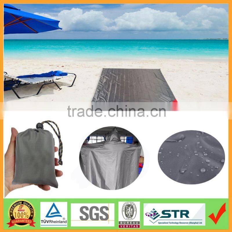 Portable Mini Hiking Picnic Beach Pocket Blanket with Drastring Pouch