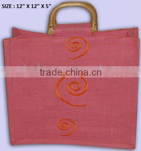 Embroidery jute bag