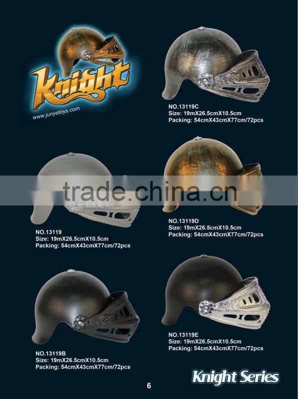 Knight helmet electroplate