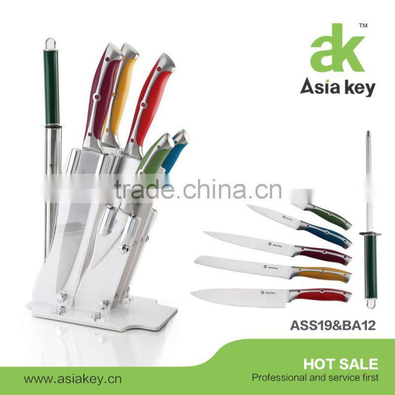 Best price knife set stainless steel knife magnetic block