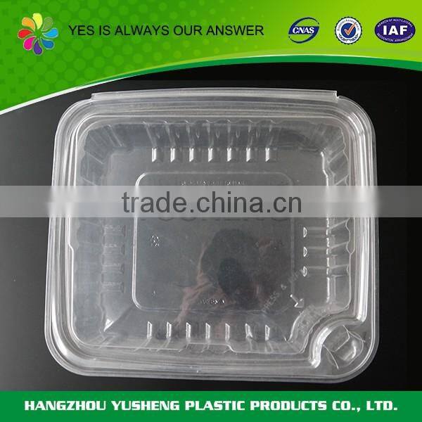 Transparent disposable compartment food container,fast food takeaway food container