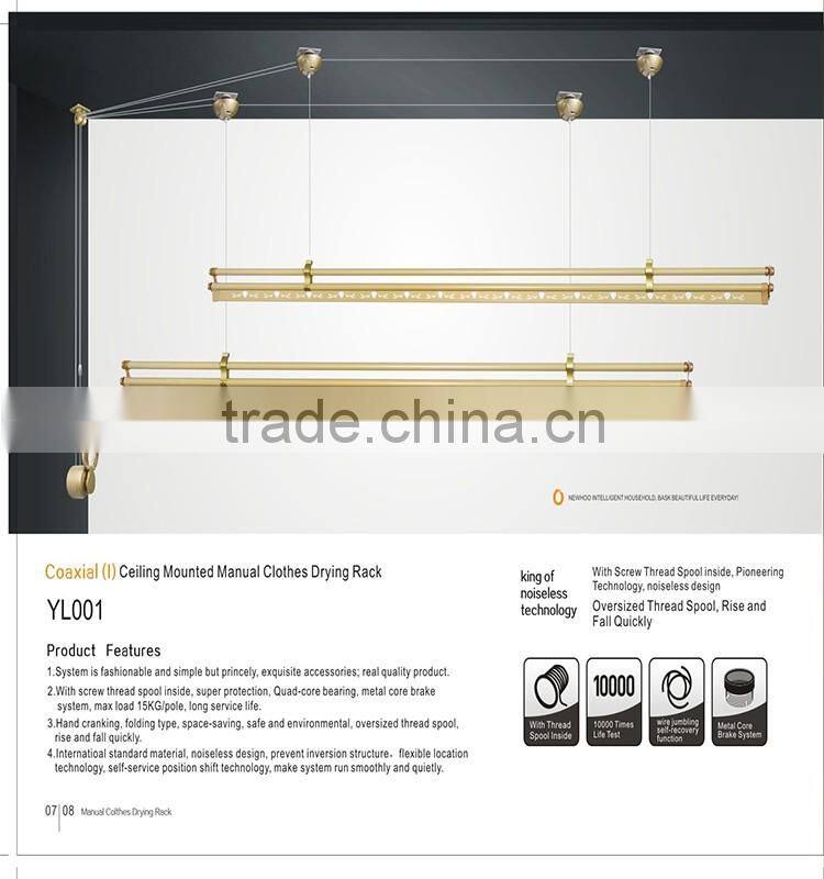 Aluminum Adjustable Style Manual Clothing Drying Rack