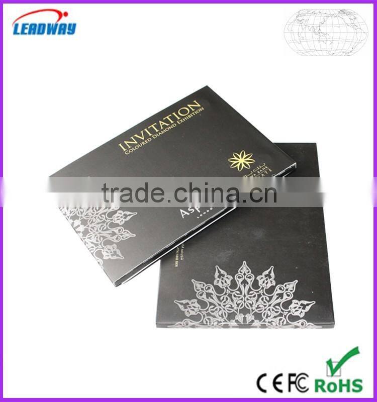 2016 Factory customized newest video greeting card/ lcd video greeting card/video invitation card