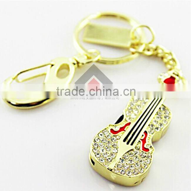 2GB 4GB 8GB Wedding Gift Jewelry Guitar Shape USB Pen Drive