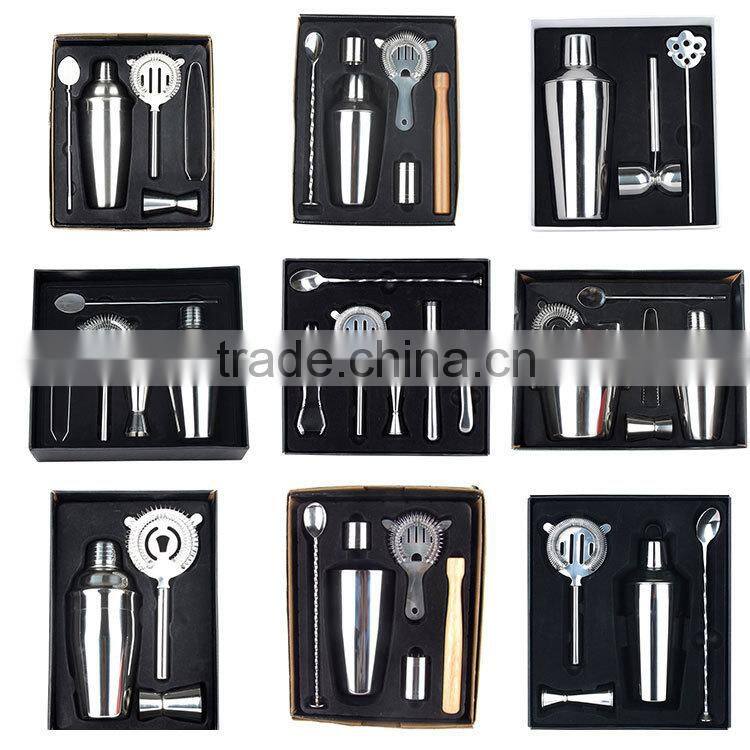 Hot Promotional Stainless Steel Cocktail Bartender Shaker Set