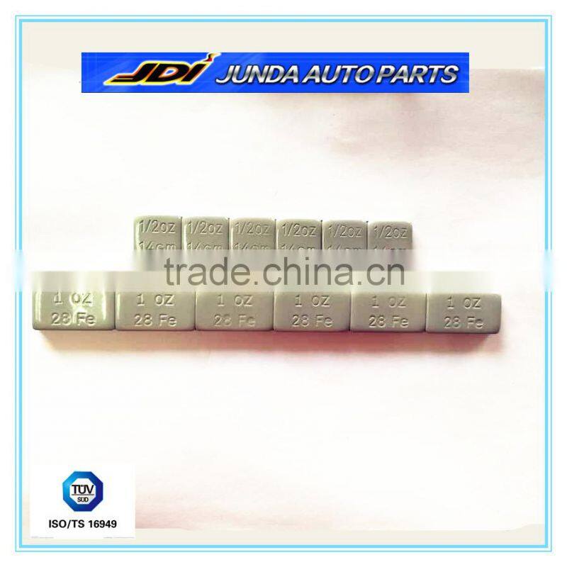 Steel stick on wheel balance weights in roll