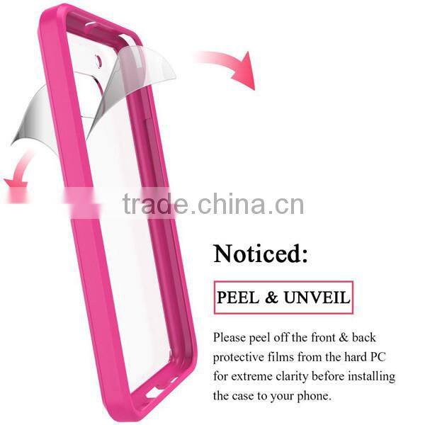 C&T Hybrid Ultra Slim Shockproof Bumper with Clear Back Panel Cover Case for HTC 10