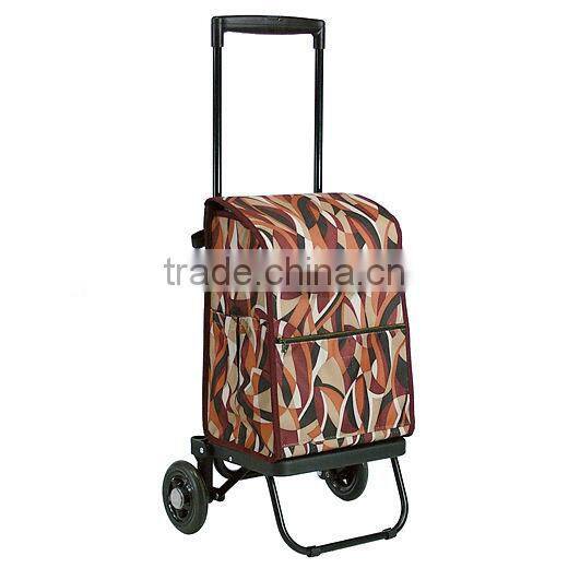 foldable shopping trolley with 2 wheels