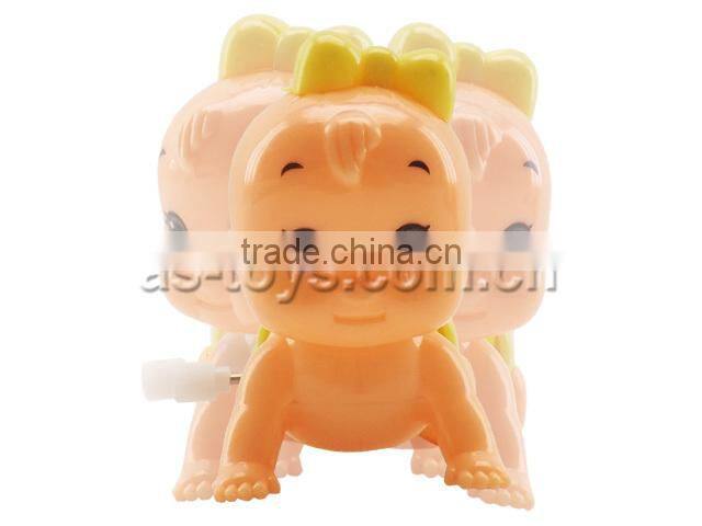 Wind up funny plastic crawling baby dolls