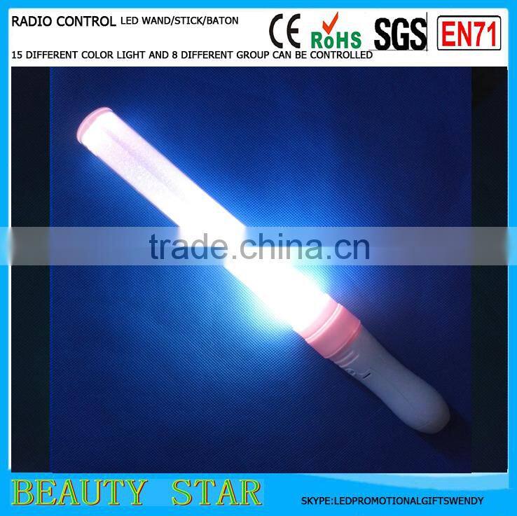 2016 new arrival led glow stick,radio/remote/wireless controlled glow stick promotional for party,event,festival,show