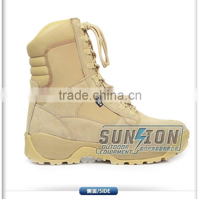 USA standard Tactical Boots is made of waterproof nylon and cowhide leather