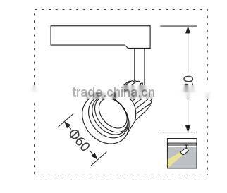 2016 new products 7W cob LED track lighting