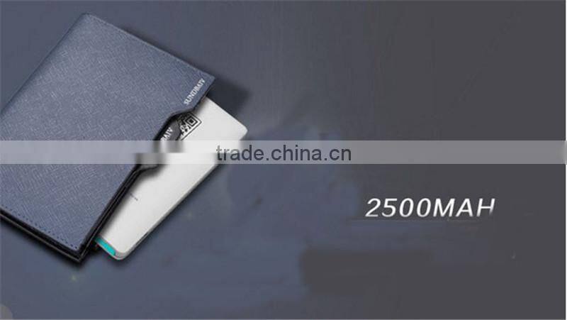 Cheap portable 2500mah lithium polymer battery power bank super slim credit card power bank