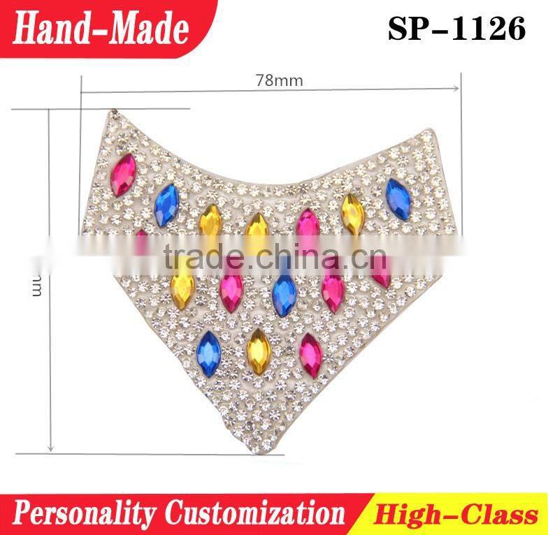 Hot melt slippers shoes applique rhinestone decorative patches
