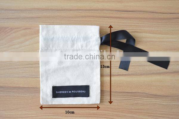 Custom Cotton Bag Drawstring Bag Jewelry Pouches (20150729J59)