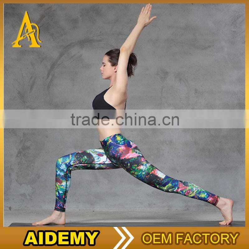 custom leggings printed sport fitness yoga pants legging women running tight