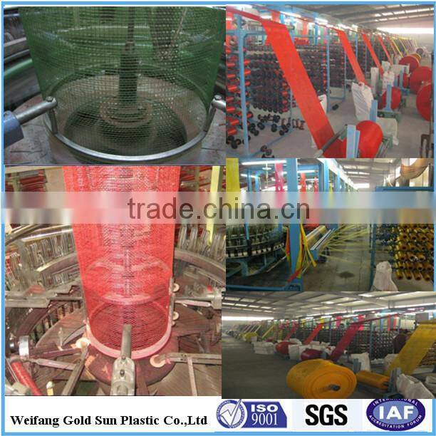 HDPE vegetables and fruits mesh bag tubular mesh bag drawstring mesh bags