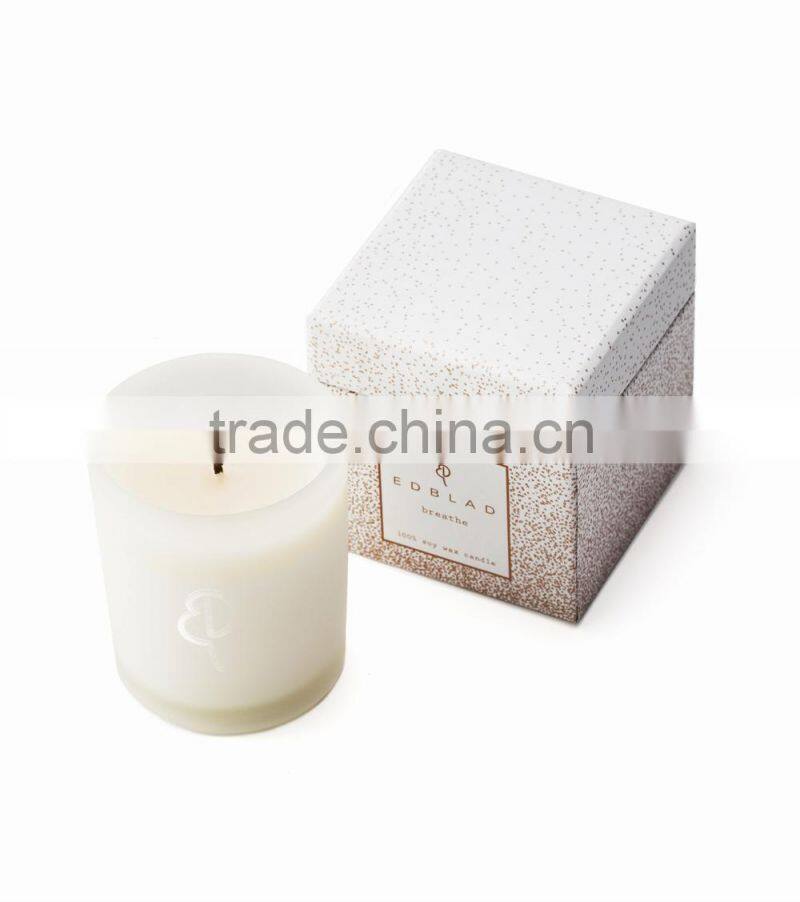 Breathe Natural Mini Scented Soy wax Candle in small glass jar