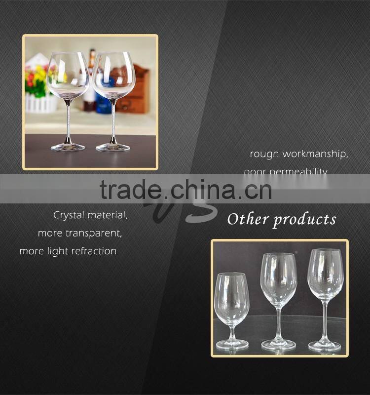 Custom creative fashion personality round frame eye glasses silver wine glass for party wendding