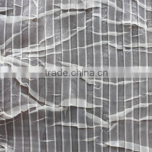 Pleated polyester fabric organza pleating fabric
