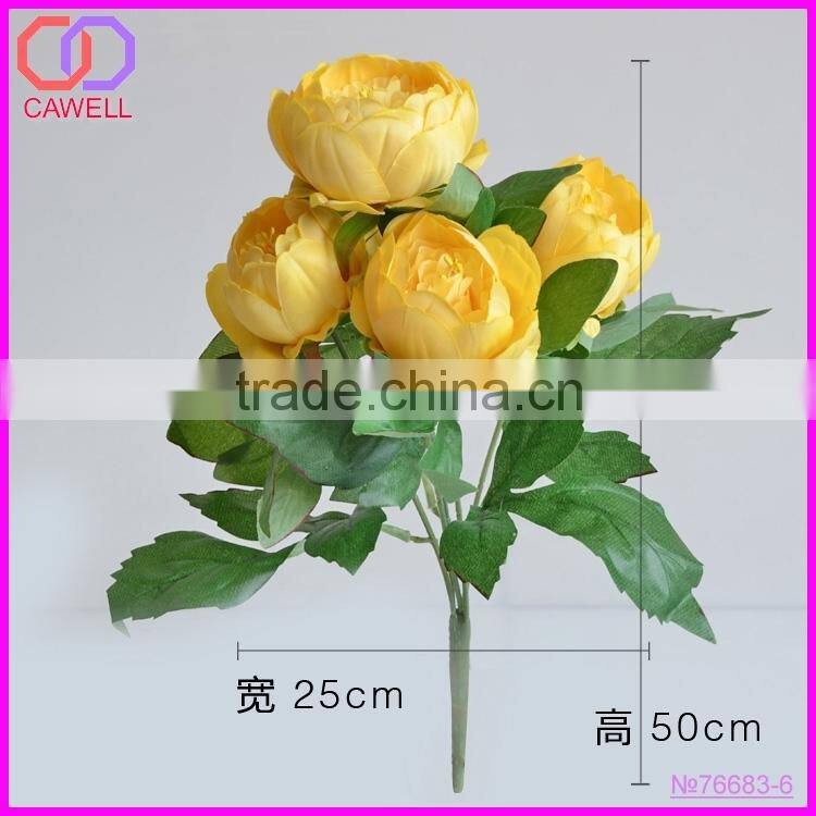 cheap 5 heads silk peony flowers wholesale