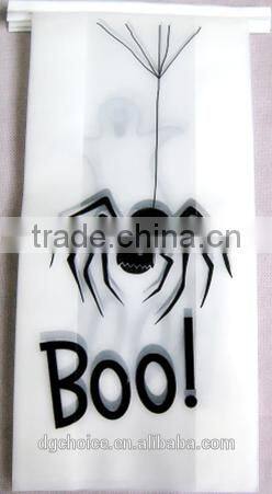 Beautiful printed Halloween treat or trick plastic loot bags