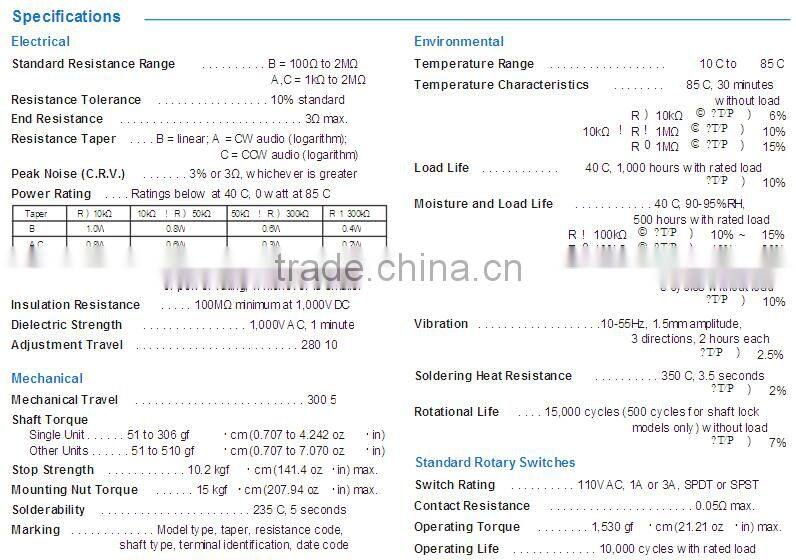 B102K RV30YN20S Trimming Potentiometer