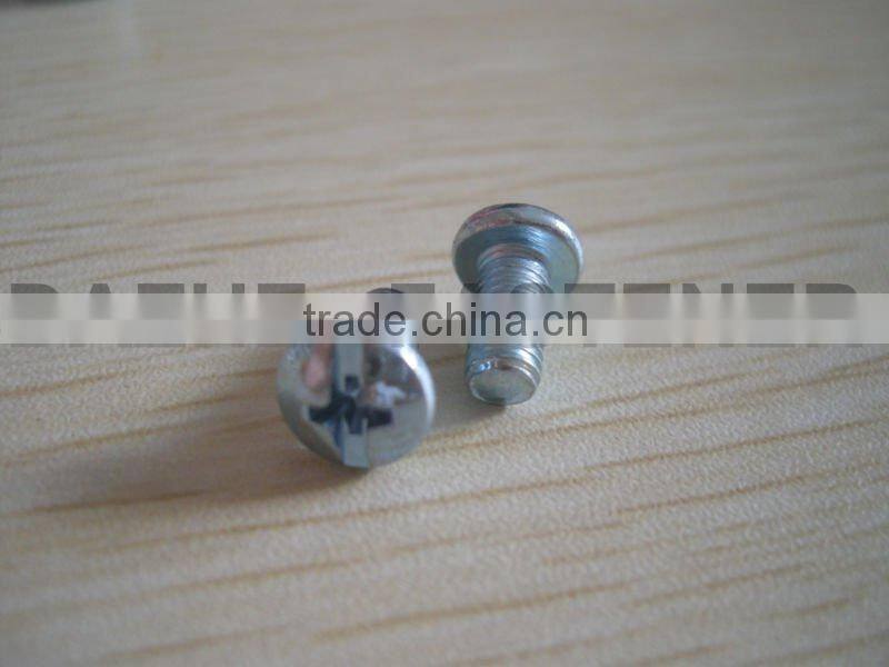 pan hex head comb.recess machine screw zinc plated