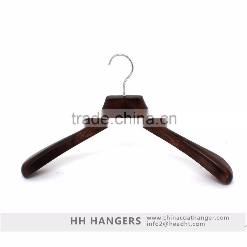 HH Vintage Brown Luxury Wooden Jacket Suit Clothes Hanger