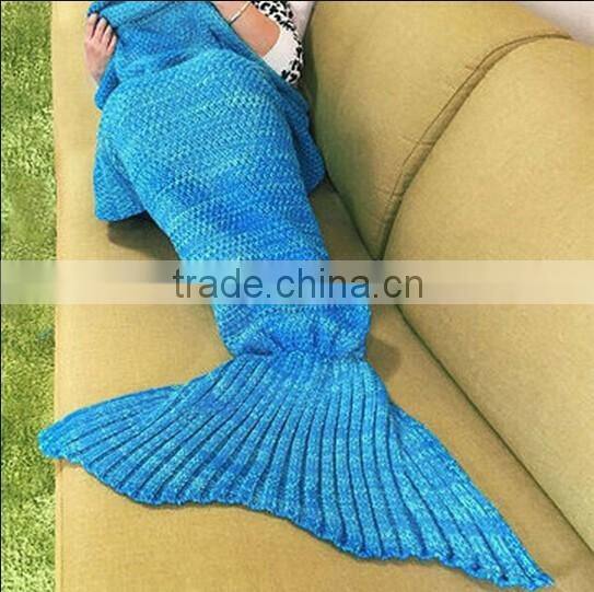 New design Knitting Mermaid Tail Blanket / sofa mermaid blanket / Warm Soft Sleep blanket