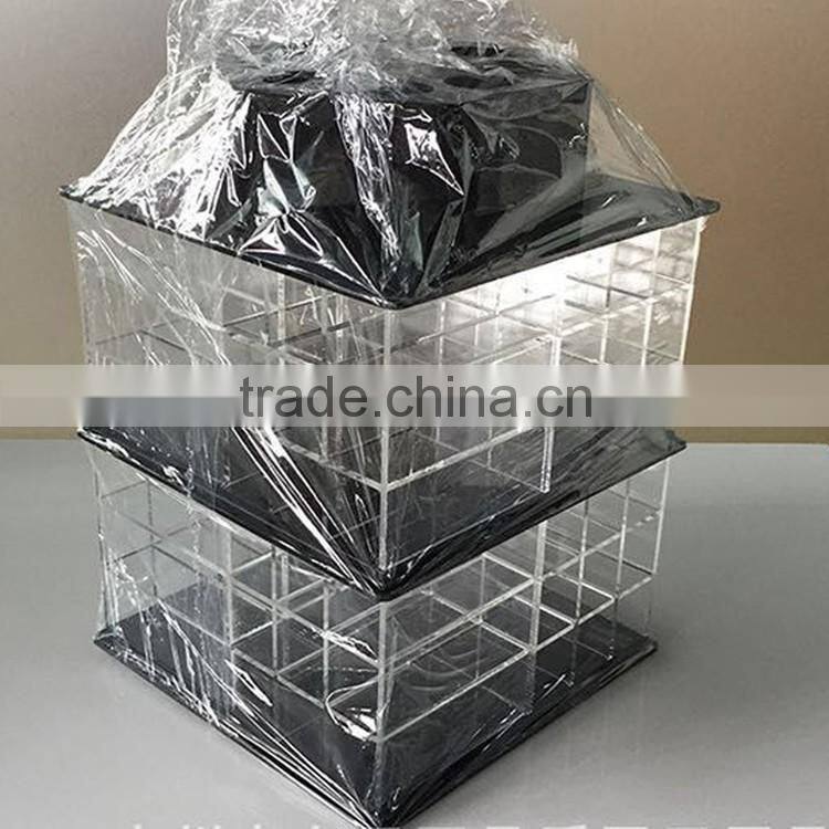 beautiful attractive design rotatable acrylic lipstick cosmetic display rack factory price