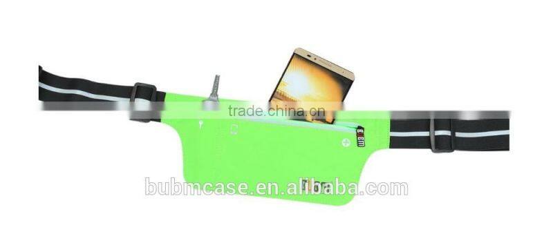 Green Fashionable BUBM Outdoor Sport Waist Bag Shenzhen Resilient Wholesale Waterproof and Breathable Running Waist Bags