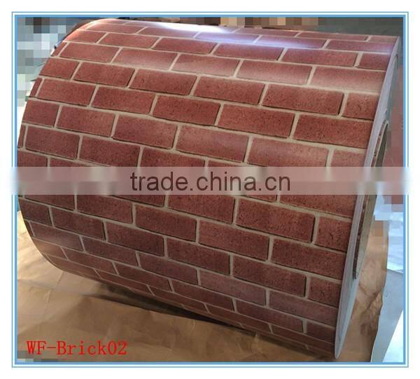 Prepainted galvanized steel / brick pattern prepainted PPGI steel sheet