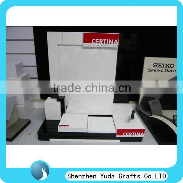 Wholesale watch display shelf MDF, customized beautiful MDF watch display
