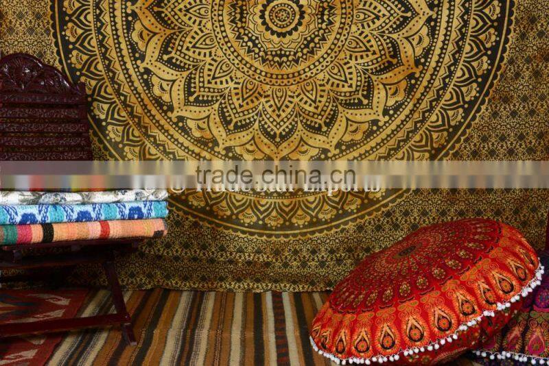 Large Cotton Indian Lotus Mandala Hippie Wall Art Ethnic Bohemian Wall Hanging Tapestry