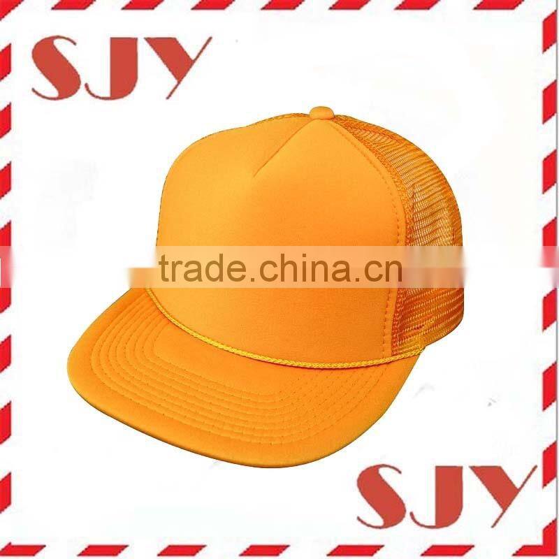 Flat Bill Blank Neon Mesh Trucker Hat Cap