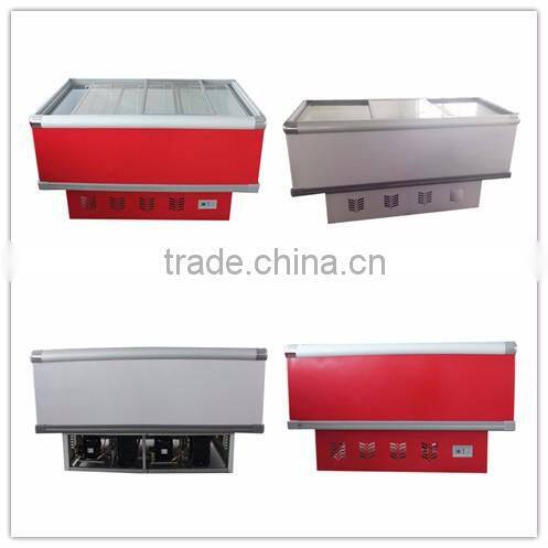 220V Top sliding doors Chest type display showcase island freezer