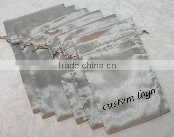 satin lingerie bag with drawstring close