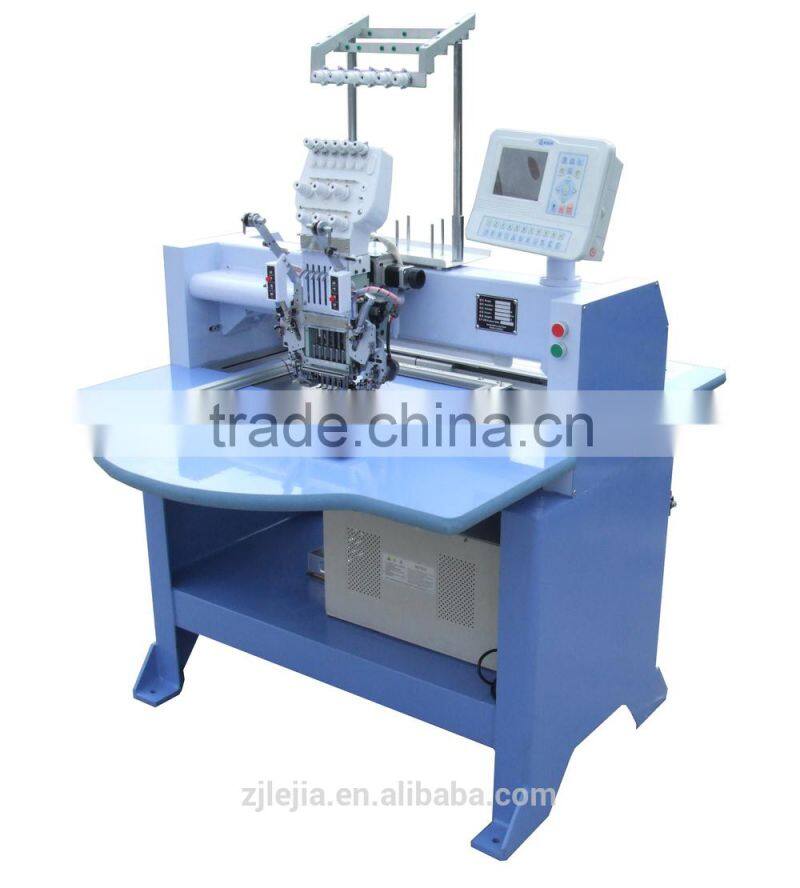 Single head chenille towel chain stitch / cording coiling / twin sequins computerized embroidery machine