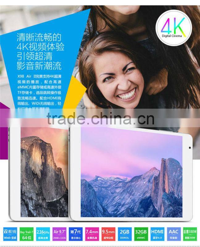 Factory Price Teclast X98 Air 9.7 inch Android Intel CPU 2048x1536P 2+32GB/2+64GB 3G Dual WCDMA Tablet PC