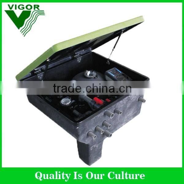 Fiberglass underground swimming pool integrative filter for filtration system